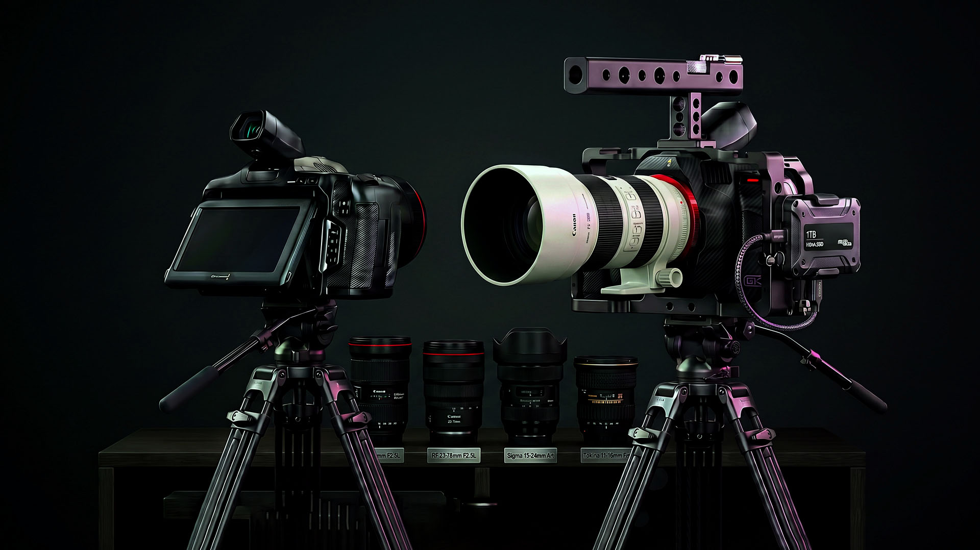 Blackmagic 6K cameras and lenses available at Studio du Château for video shoots, commercials, corporate productions and digital content in Montreal.